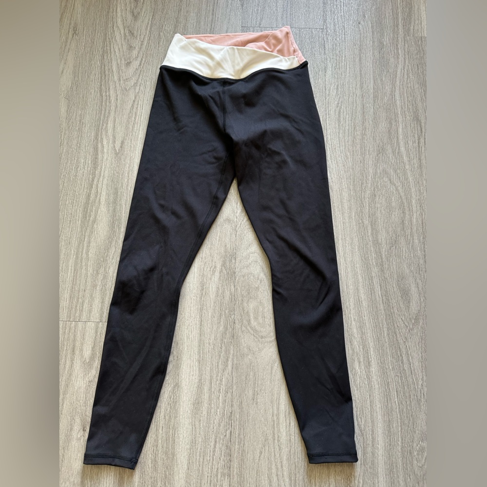 Z Supply Active - leggings - cute black, peach and off white pattern